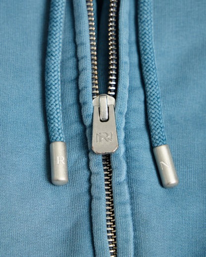 Barix™ Core Hand Sprayed Zip Hoodie Faded Blue