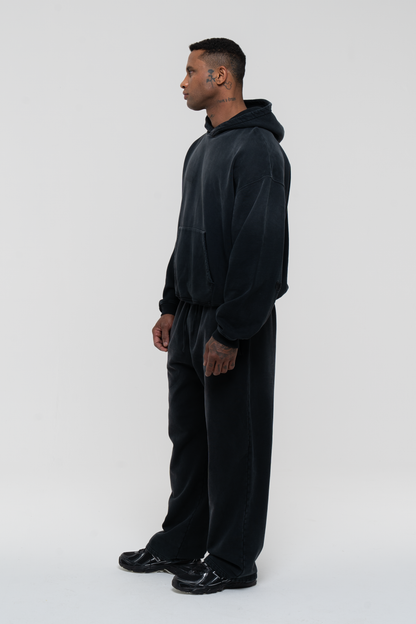 Barix™ Core Hand Sprayed Hoodie Faded Black