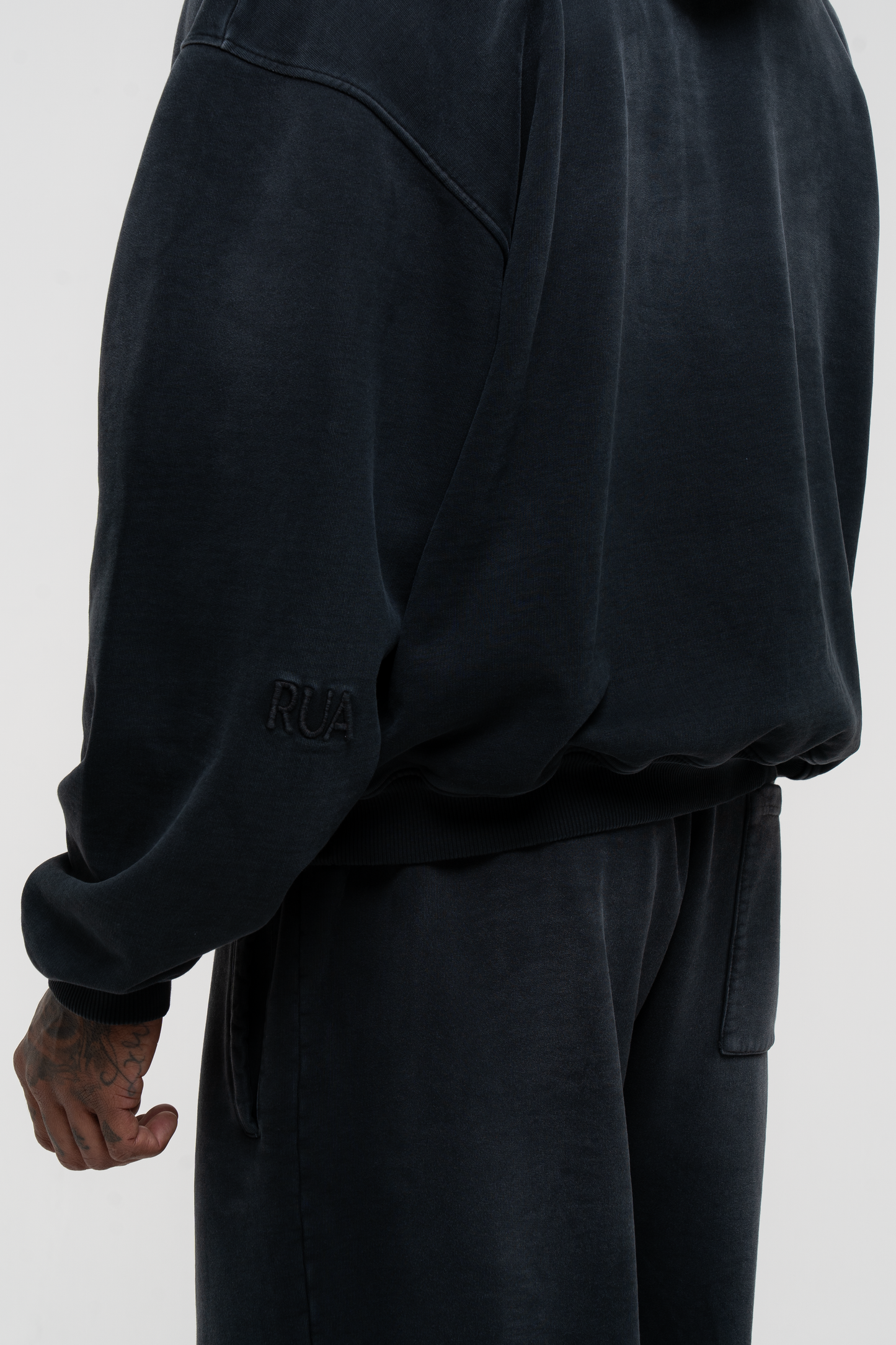 Barix™ Core Hand Sprayed Hoodie Faded Black