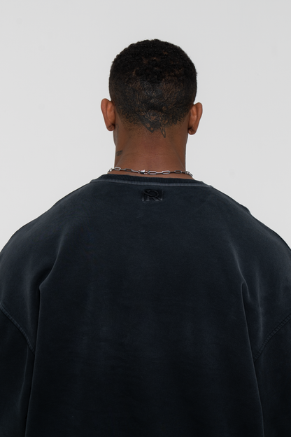 Barix™ Core Hand Sprayed Sweater Faded Black