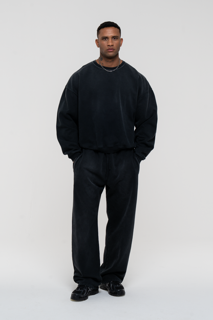 Barix™ Core Hand Sprayed Sweater Faded Black