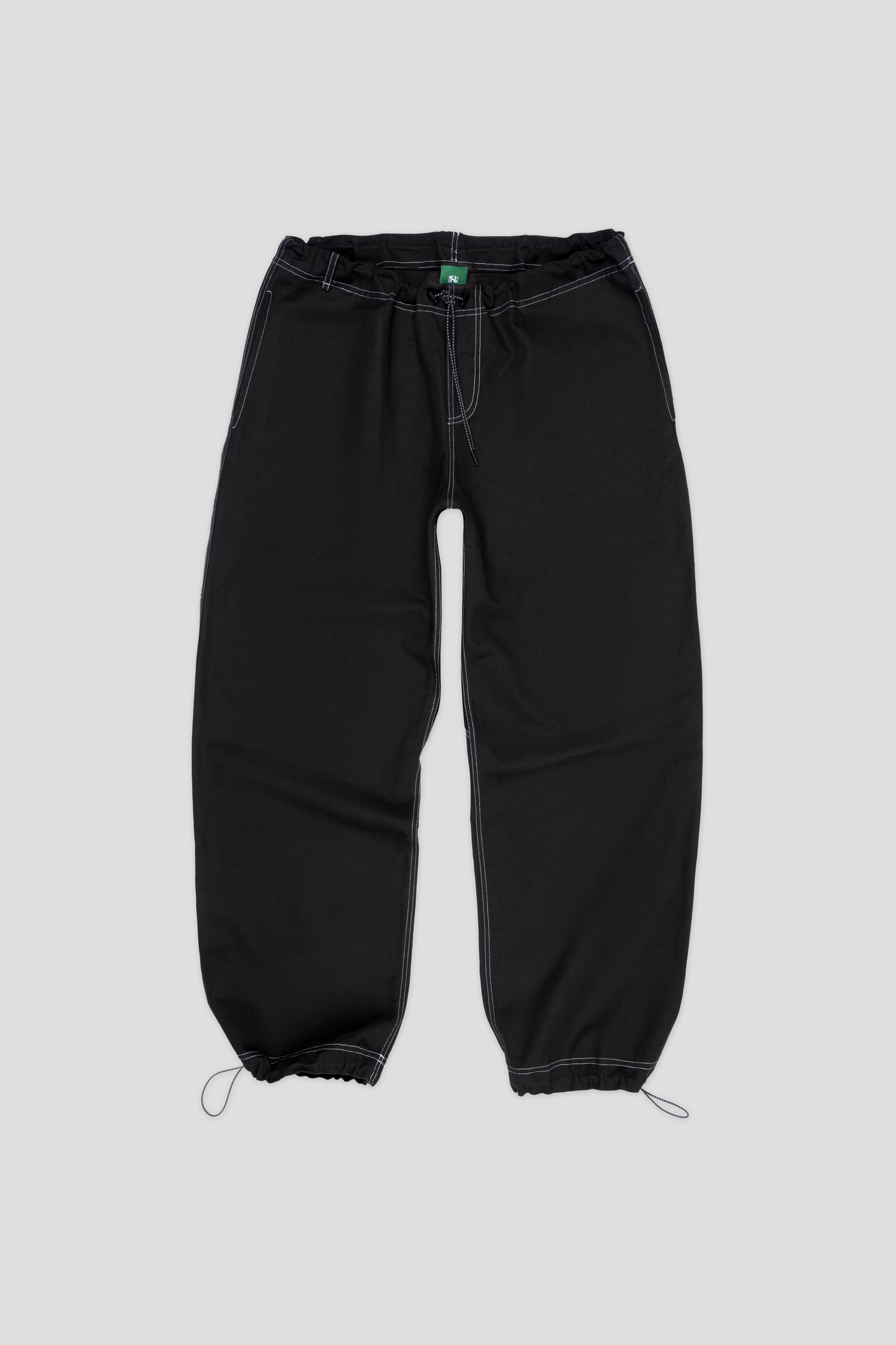 Barix™ Canvas Cotton Wide Leg Trousers Black