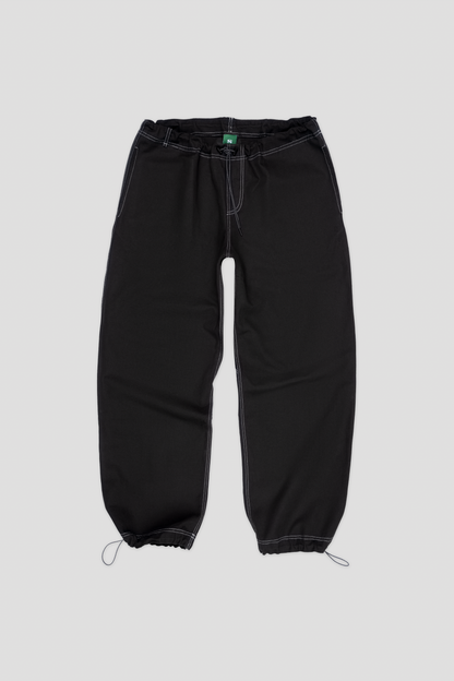 Barix™ Canvas Cotton Wide Leg Trousers Black