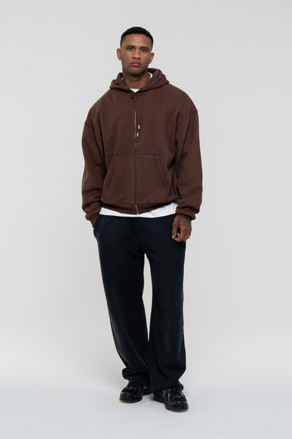 Barix™ Core Zip Hoodie Mocha Brown