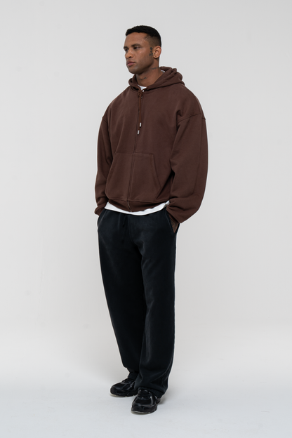 Barix™ Core Zip Hoodie Mocha Brown