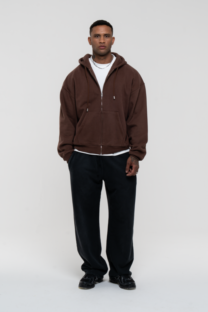 Barix™ Core Zip Hoodie Mocha Brown