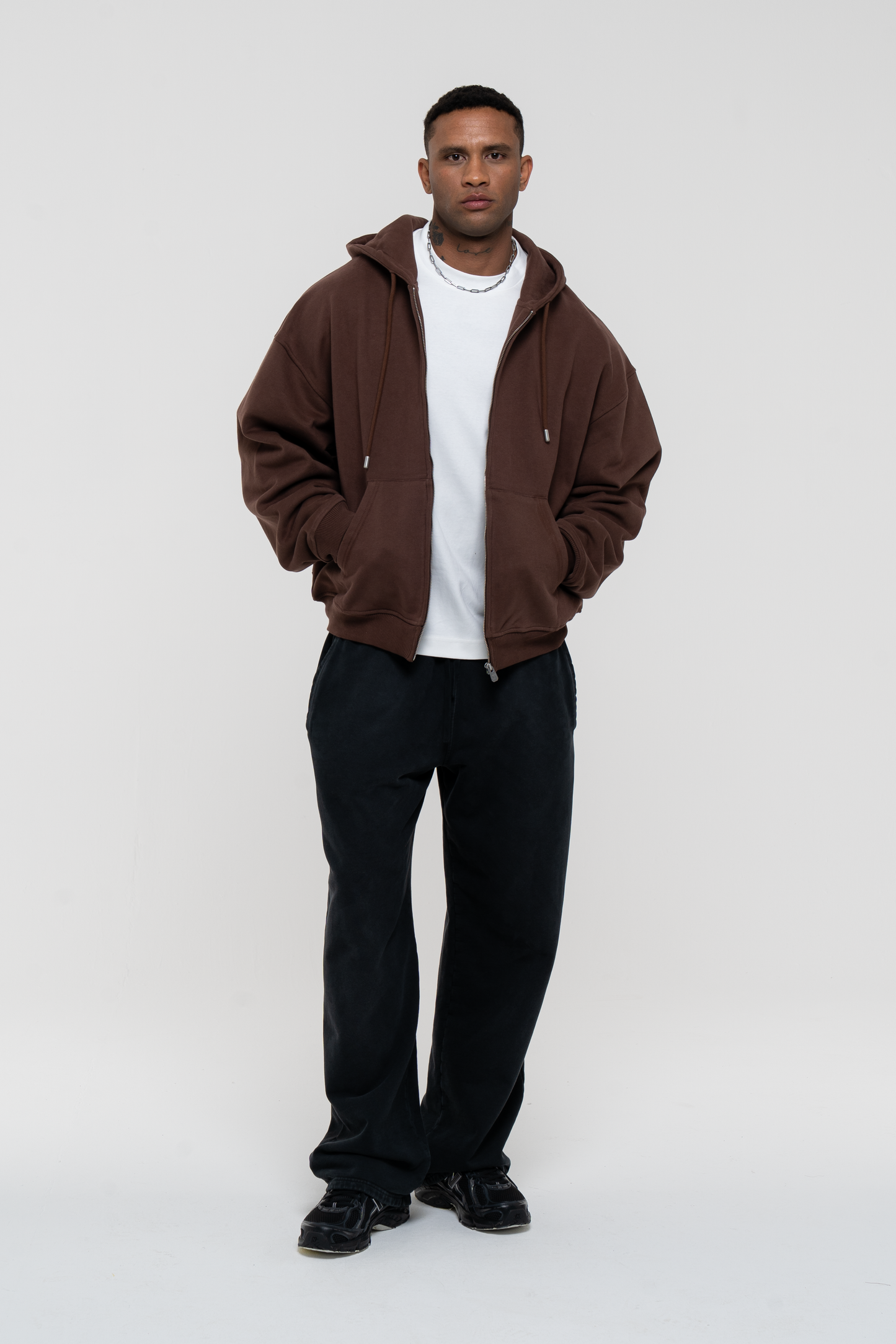 Barix™ Core Zip Hoodie Mocha Brown