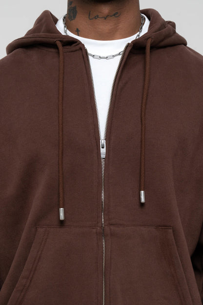 Barix™ Core Zip Hoodie Mocha Brown