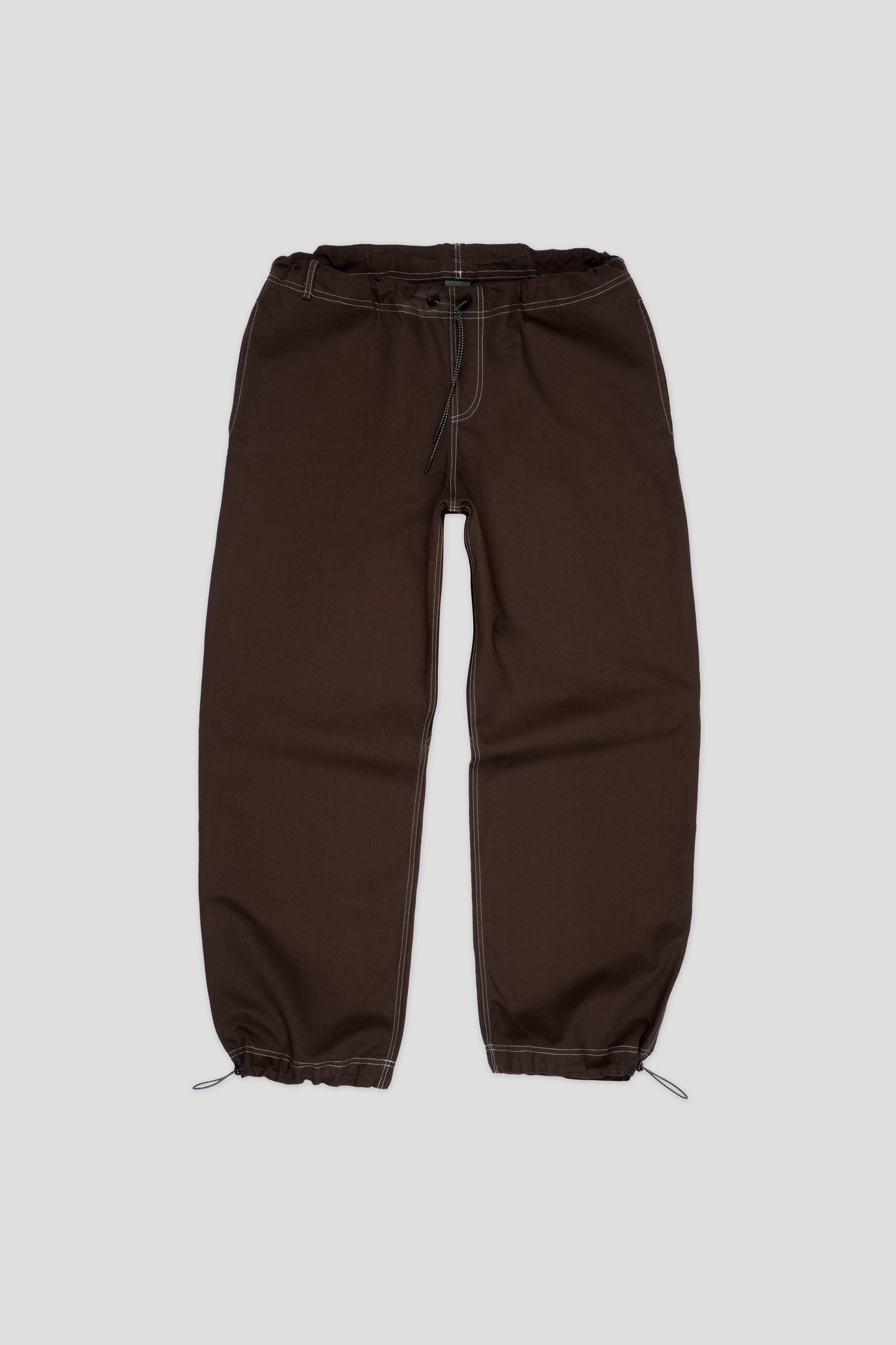Barix™ Canvas Cotton Wide Leg Trousers Brown