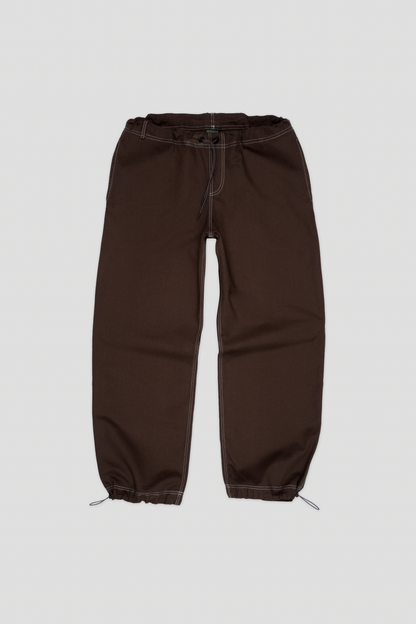 Barix™ Canvas Cotton Wide Leg Trousers Brown