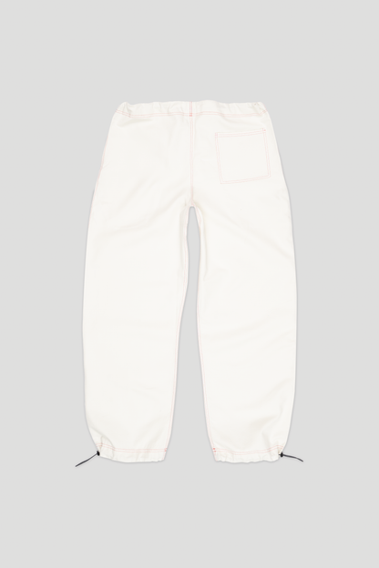 Barix™ Canvas Cotton Wide Leg Trousers Ivory
