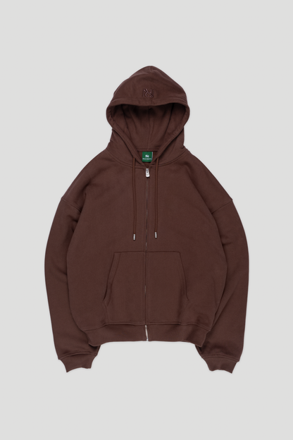 Barix™ Core Zip Hoodie Mocha Brown