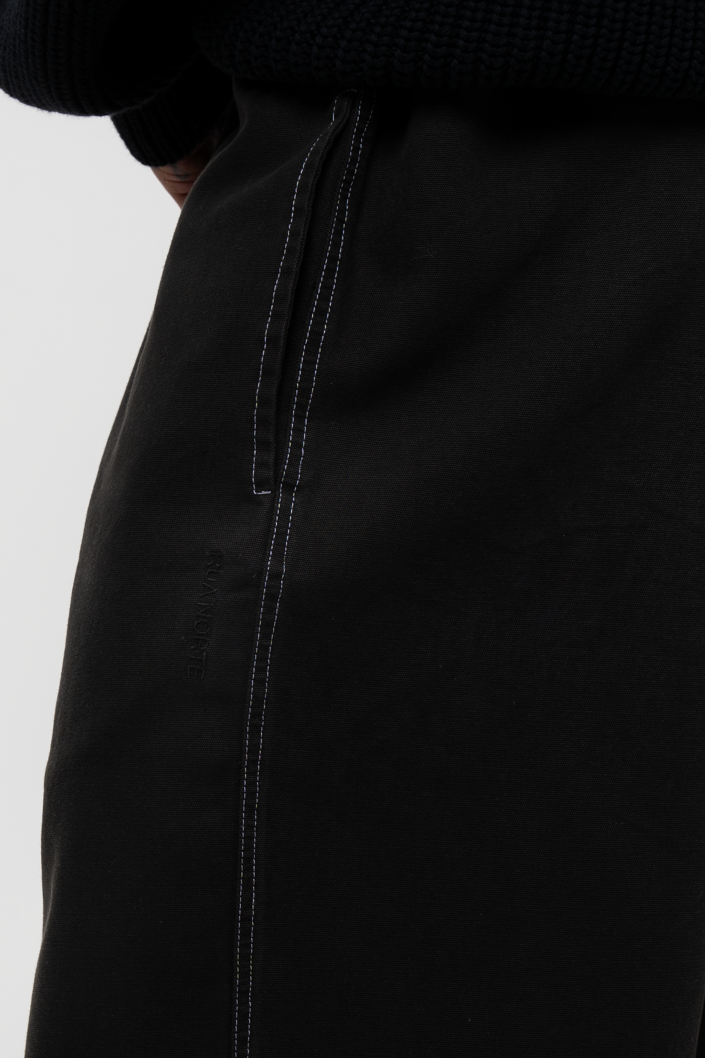 Barix™ Canvas Cotton Wide Leg Trousers Black