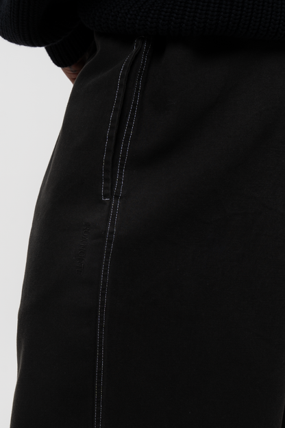 Barix™ Canvas Cotton Wide Leg Trousers Black