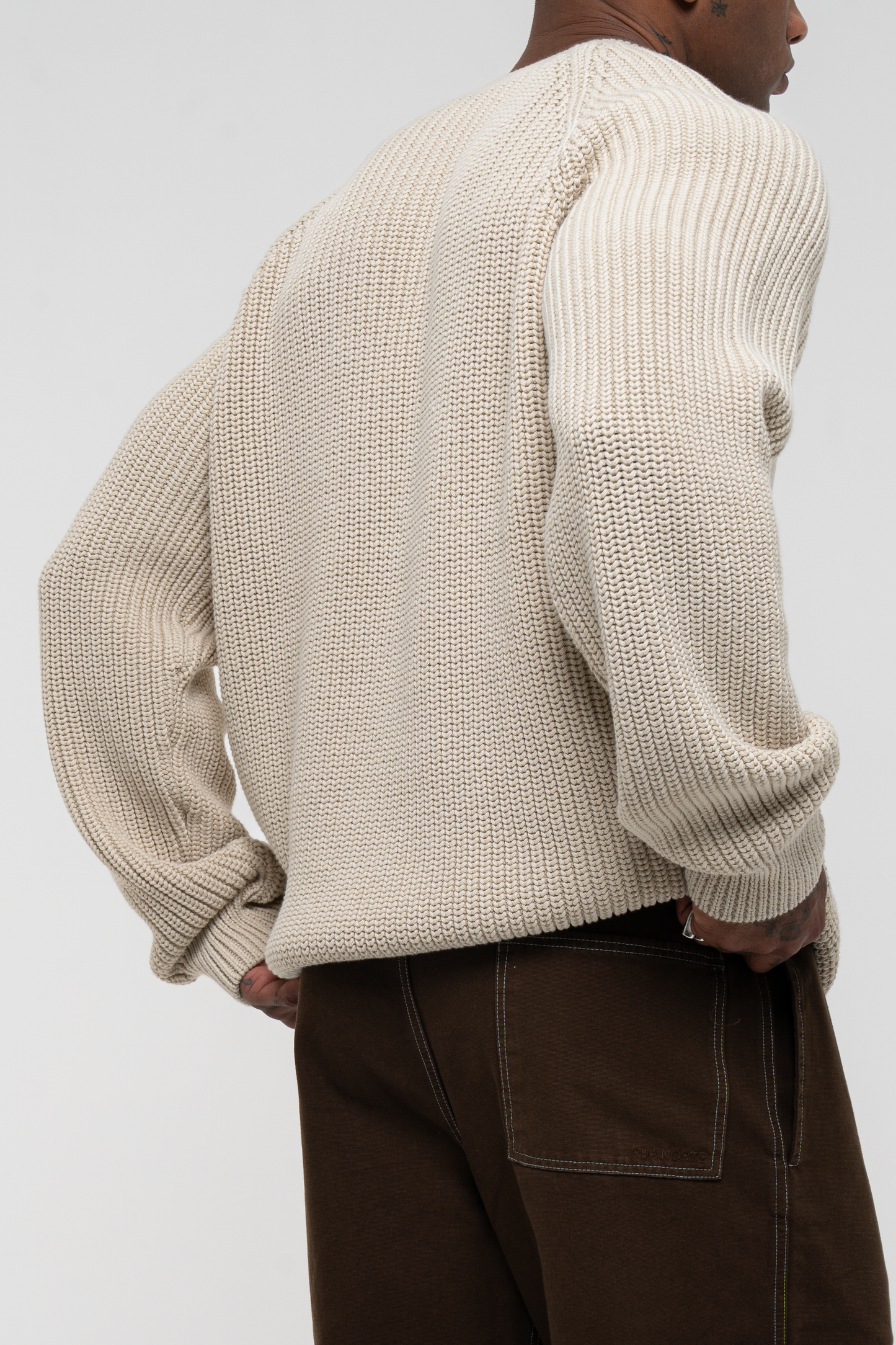 Barix™ Canvas Cotton Wide Leg Trousers Brown
