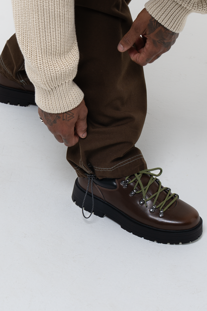 Barix™ Canvas Cotton Wide Leg Trousers Brown