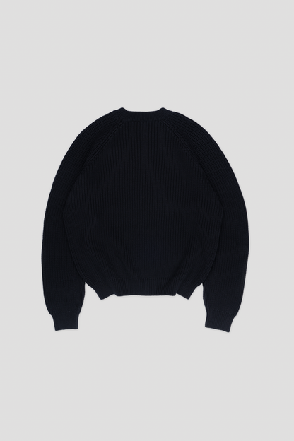 Barix™ Heavyweight Knitted Jumper Black